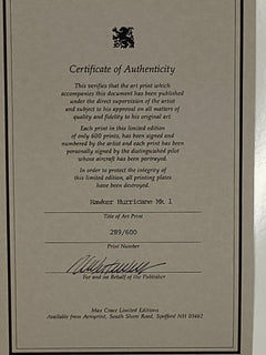 Certificate of authenticity