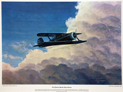 A collection of 12 aviation prints by Charles H. Hubbell, showcasing America's Women With Wings daringly flying through the clouds.